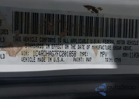 2015 Dodge Durango Sxt from USA, damaged, VIN 1C4RDHAG7FC201858